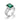 4.50 Carat Emerald Gemstone Bezel Setting Double Band Ring