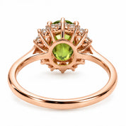 4.70 Carat Green Oval Diamond Halo Ring