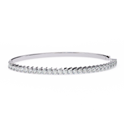 6.09 Carat Pear Shape Diamond Bangle Bracelet In Rose Gold 950 Platinum Natural Diamond