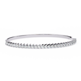 6.09 Carat Pear Shape Diamond Bangle Bracelet In Rose Gold