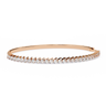 4 Carat Pear Shape Diamond Bangle Bracelet In Rose Gold