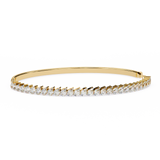 6.09 Carat Pear Shape Diamond Bangle Bracelet In Rose Gold