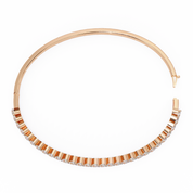 6.09 Carat Pear Shape Diamond Bangle Bracelet In Rose Gold