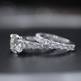 4 Carat Round Shape Wedding Ring Set