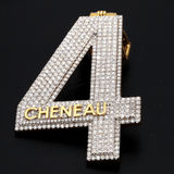 7 Ct Round Cut "4 Number" Hip-hop Lab Diamond Pendant