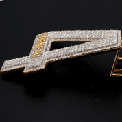 7 Ct Round Cut "4 Number" Hip-hop Lab Diamond Pendant