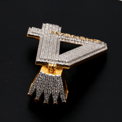 7 Ct Round Cut "4 Number" Hip-hop Lab Diamond Pendant