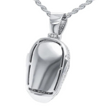 2.50 Carat Round Shaped Iron Man Helmet Lab Diamond Pendant In White Gold