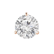 1 Carat Round Shape Solitaire Prong Set Diamond Stud Earrings