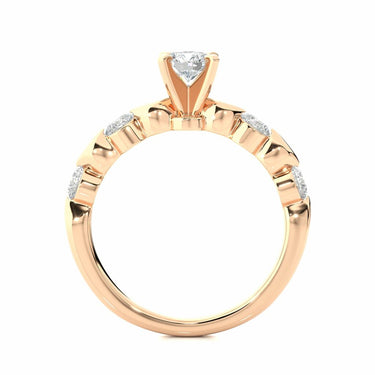 1 Carat 5 Stone Diamond Ring Crafted in Rose Gold