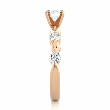 1 Carat 5 Stone Diamond Ring Crafted in Rose Gold