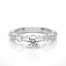 1 Carat 5 Stone Moissanite Ring Crafted in 14K White Gold