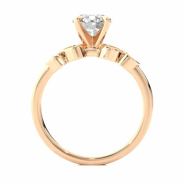 1.20 Carat 5 Stone Prong Setting Diamond Engagement Ring In Rose Gold