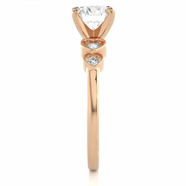 1.20 Carat 5 Stone Prong Setting Diamond Engagement Ring In Rose Gold