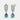 5 Carat Pear Shaped Blue Diamond Dangle Earrings in White Gold