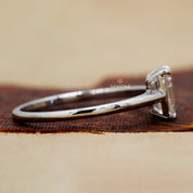 1 Ct Emerald Shape Lab Grown Diamond Solitaire Ring