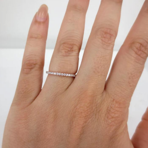 0.50 Carat Round Cut Channel Setting Diamond Eternity Ring In Rose Gold