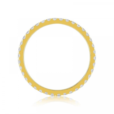 0.80 Carat Diamond Yellow Gold Eternity Ring