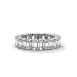6.38 Ct Emerald Lab Diamond Eternity Band Yellow Gold