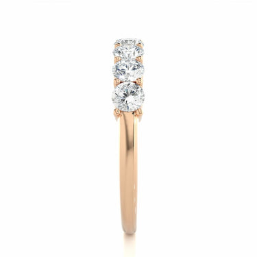 Bande demi-éternité avec 7 diamants ronds de 1,15 ct en or rose 