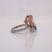 7 Carat Pear Shape Hidden Halo Toi et Moi Lab Diamond Ring Lab Diamond Engagement Rings