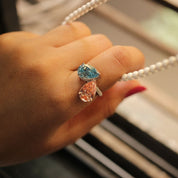 7 Carat Pear Shape Hidden Halo Toi et Moi Lab Diamond Ring Lab Diamond Engagement Rings