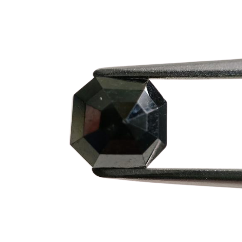 Loose 1.00 Carat Asscher Cut Black Diamond