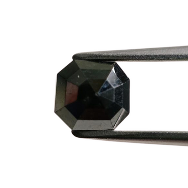 1.00 Carat Asscher Cut Black Diamond