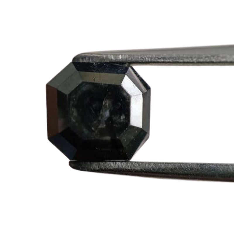 Loose 4.00 Ct To 5.00 Ct Asscher Cut Black Diamond