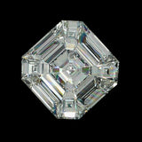 9 pcs Asscher Shaped Pie Cut Diamond