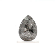 0.80 Ct Pear Shape Salt and Pepper Diamond