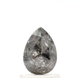 0.82 Ct Pear Shape Salt and Pepper Diamond