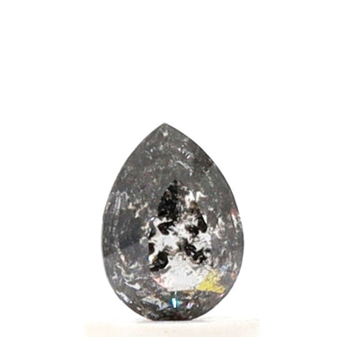 0.61 Ct Pear Cut Salt and Pepper Diamond