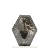 0.85 Carat Hexagon Cut Salt and Pepper Diamond