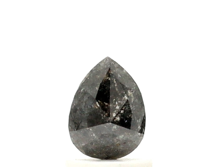 2.13 Ct Fancy Pear Shape Salt and Pepper Diamond