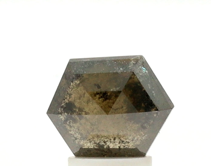 2.46 Ct Hexagon Shape Salt and Pepper Diamond