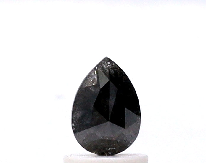 0.80 Ct Pear Shape Salt and Pepper Diamond