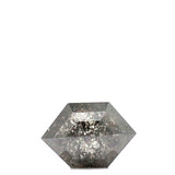 0.66 Ct Hexagon Cut Salt and Pepper Diamond