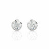 1.20 Ct Round Cut Bezel Set Lab Diamond Stud Earrings In White Gold