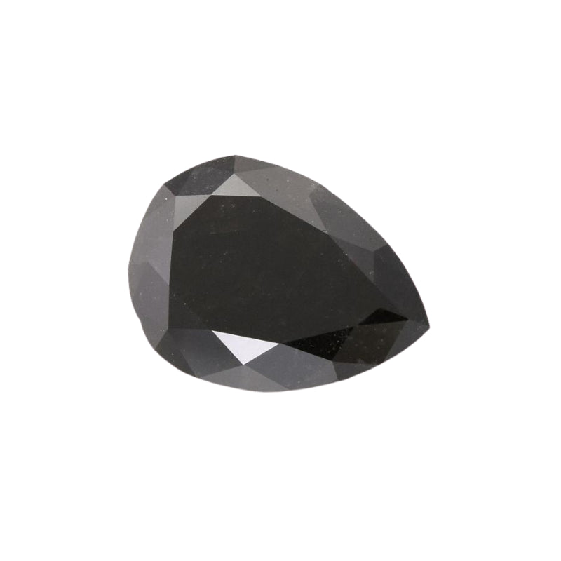 3 Ct Pear Cut Fancy Natural Black Diamonds