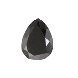 1 Carat Pear Shape Natural Black Diamond