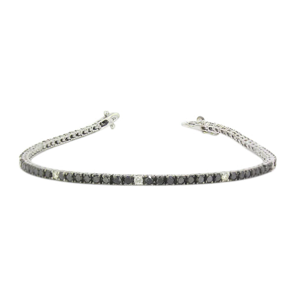 3 Ct Black & White Diamond Tennis Bracelet