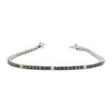 2 ct Round Cut Prong Setting Black & White Diamond Tennis Bracelet