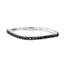 0.29 Carat Round Cut Curved Black Diamond Eternity Ring In White Gold 