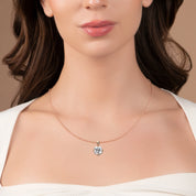 2 Ct Classic Round Cut Diamond Necklace Yellow Gold