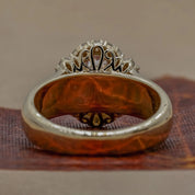 2.61 Carat Oval Diamond Cocktail Ring in Gold for Women