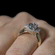 2.61 Carat Oval Diamond Cocktail Ring in Gold for Women