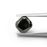 Natural 1 Carat Cushion Cut Black Diamond