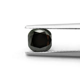 1 Carat Cushion Cut Natural Black Diamond