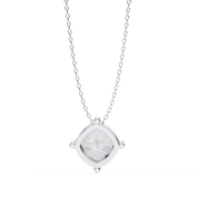 2 Ct Cushion Cut Diamond Solitaire Pendant Necklace in White Gold